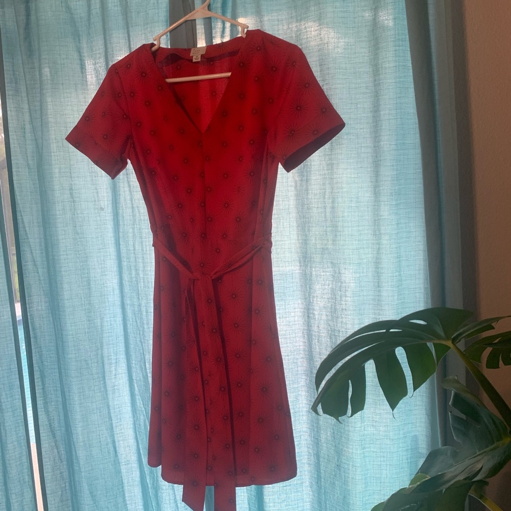 Red starburst dress